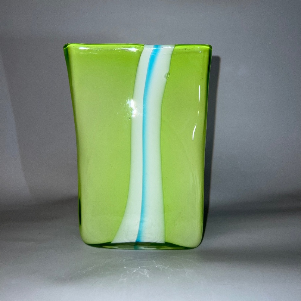 Bright Green Rectangle Vase